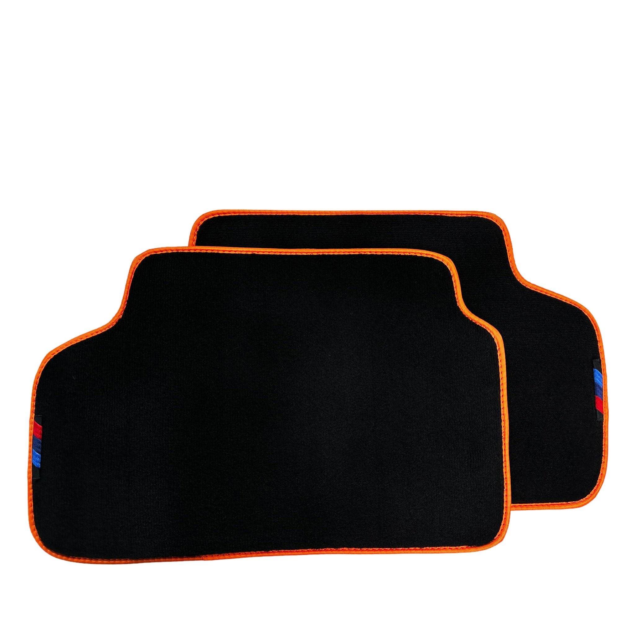 Black Floor Mats For BMW 3 Series F34 GT 2013-2020 | Orange Trim - AutoWin
