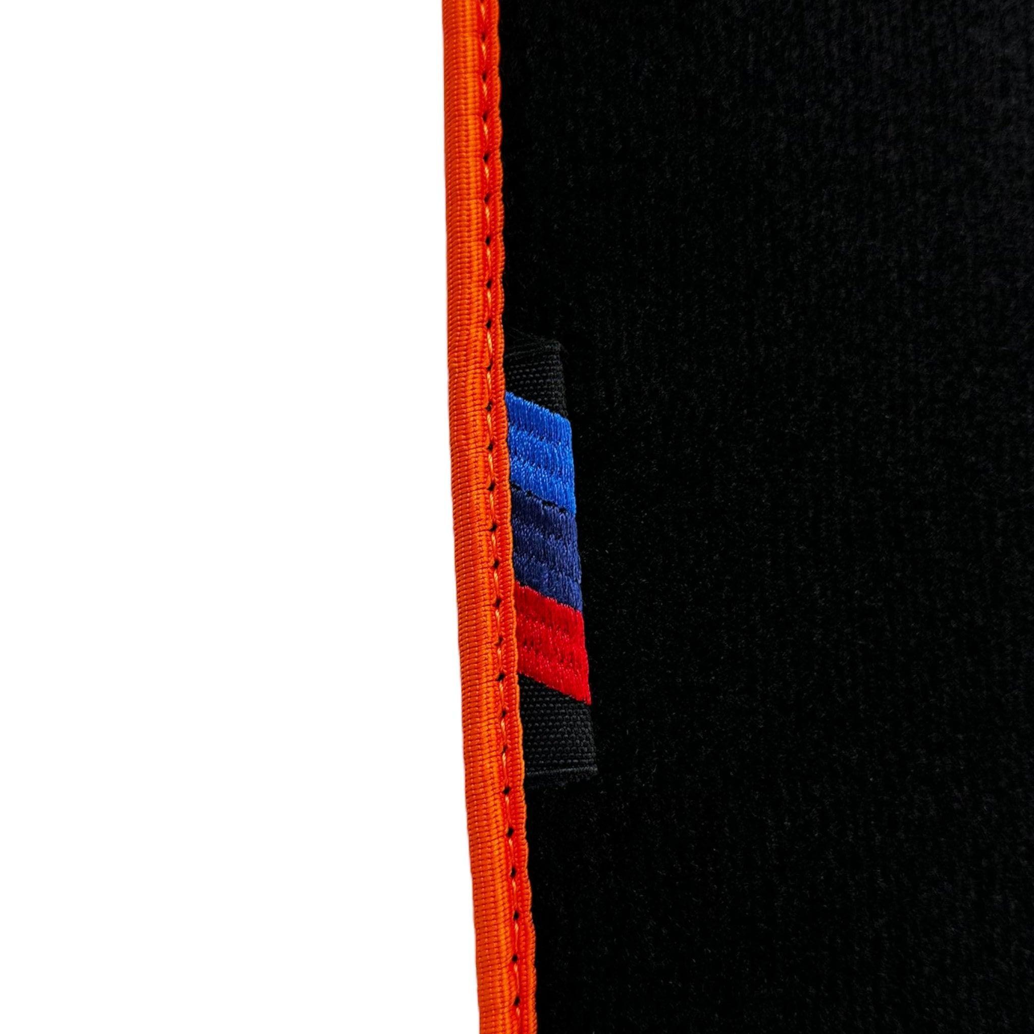Black Floor Mats For BMW 3 Series F34 GT 2013-2020 | Orange Trim - AutoWin