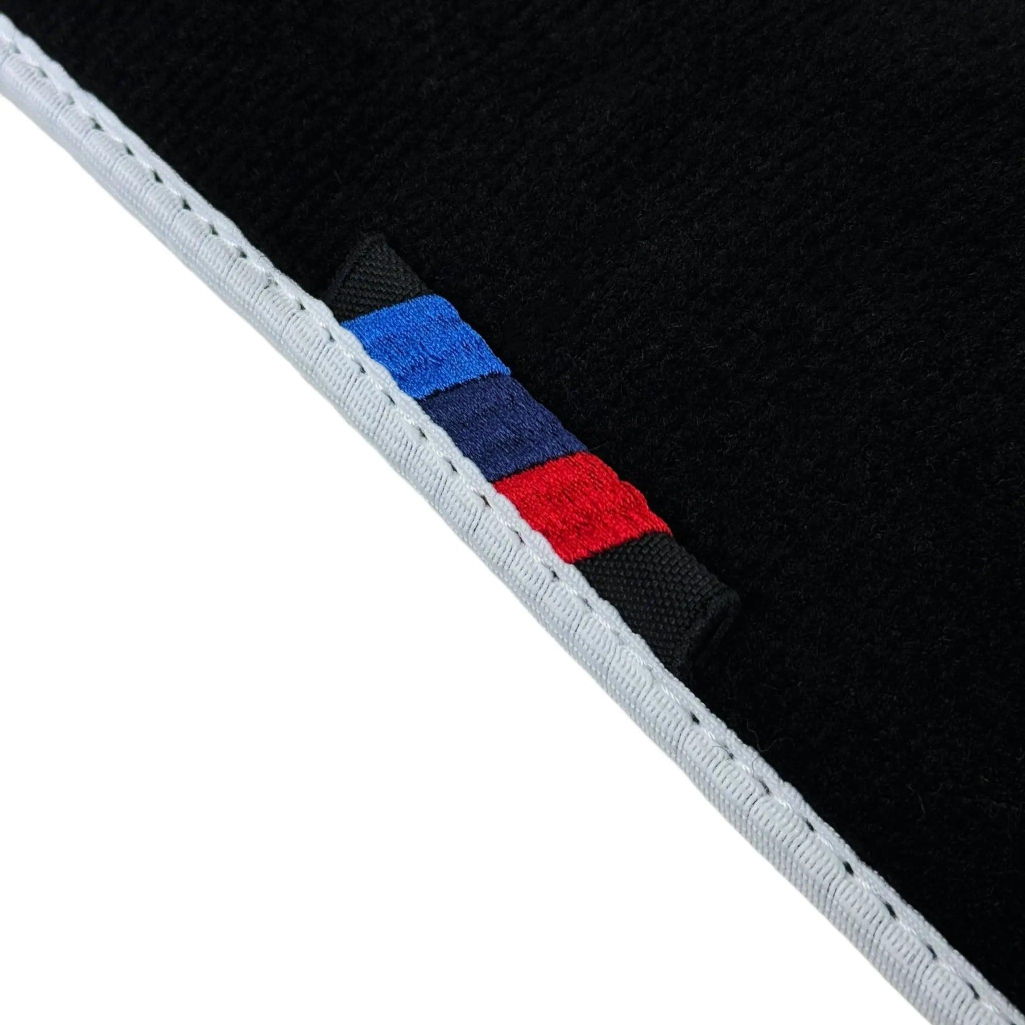 Black Floor Mats For BMW 3 Series F34 GT 2013-2020 | White Trim - AutoWin