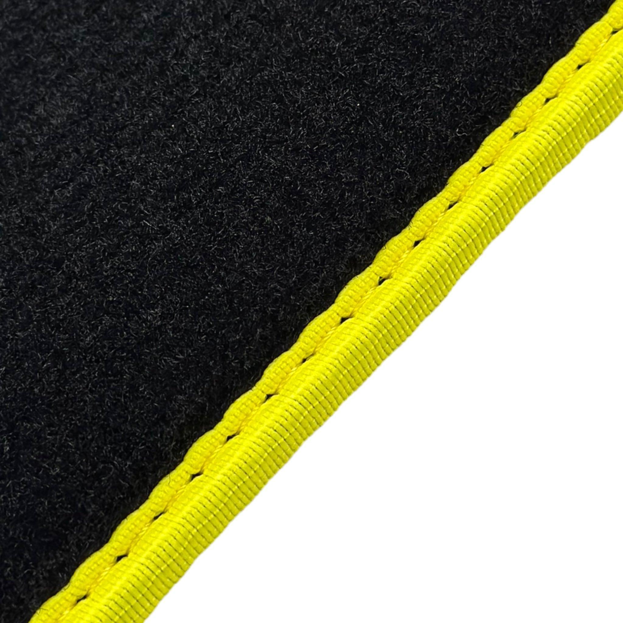 Black Floor Mats For BMW 3 Series F34 GT 2013-2020 | Yellow Trim - AutoWin