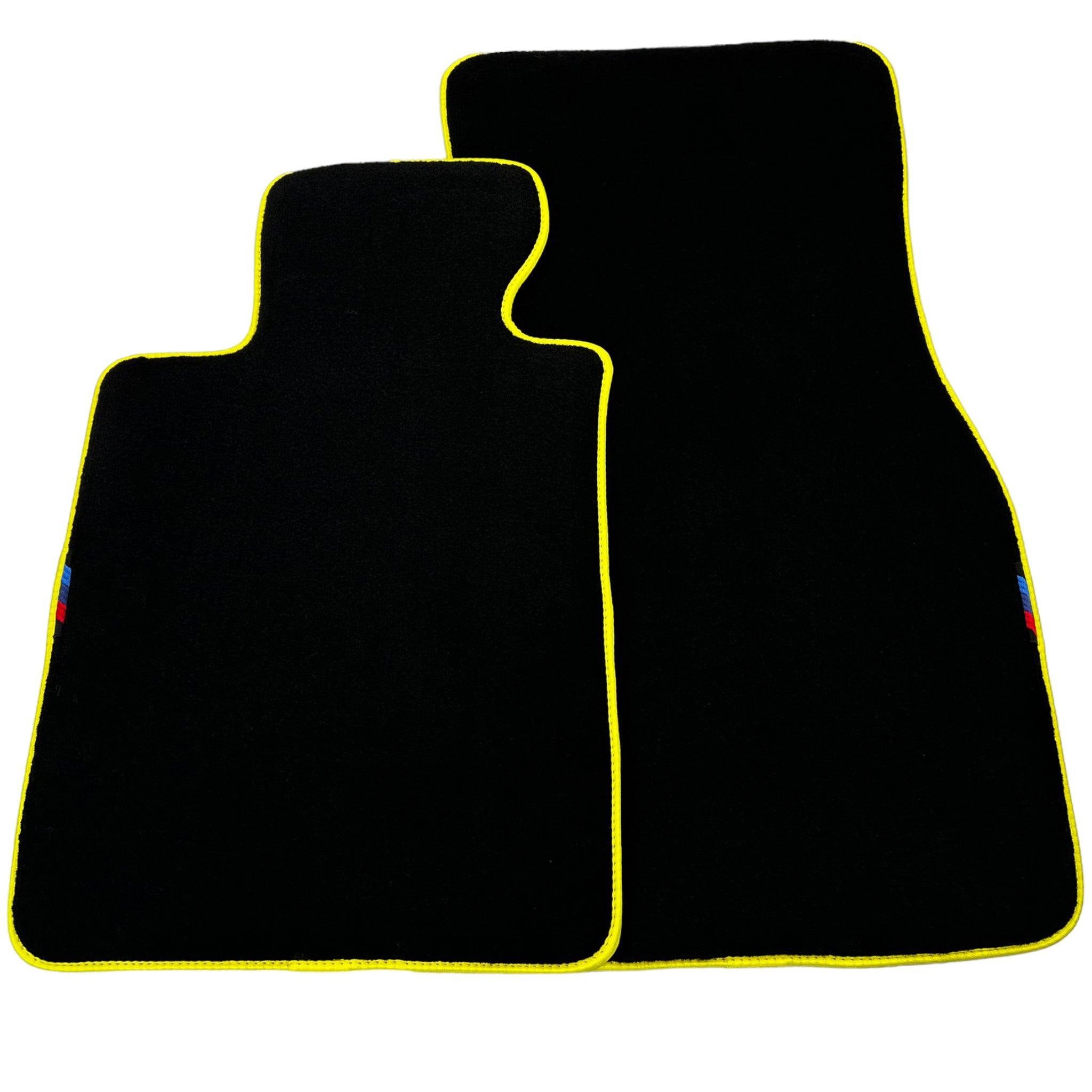Black Floor Mats For BMW 3 Series F34 GT 2013-2020 | Yellow Trim - AutoWin
