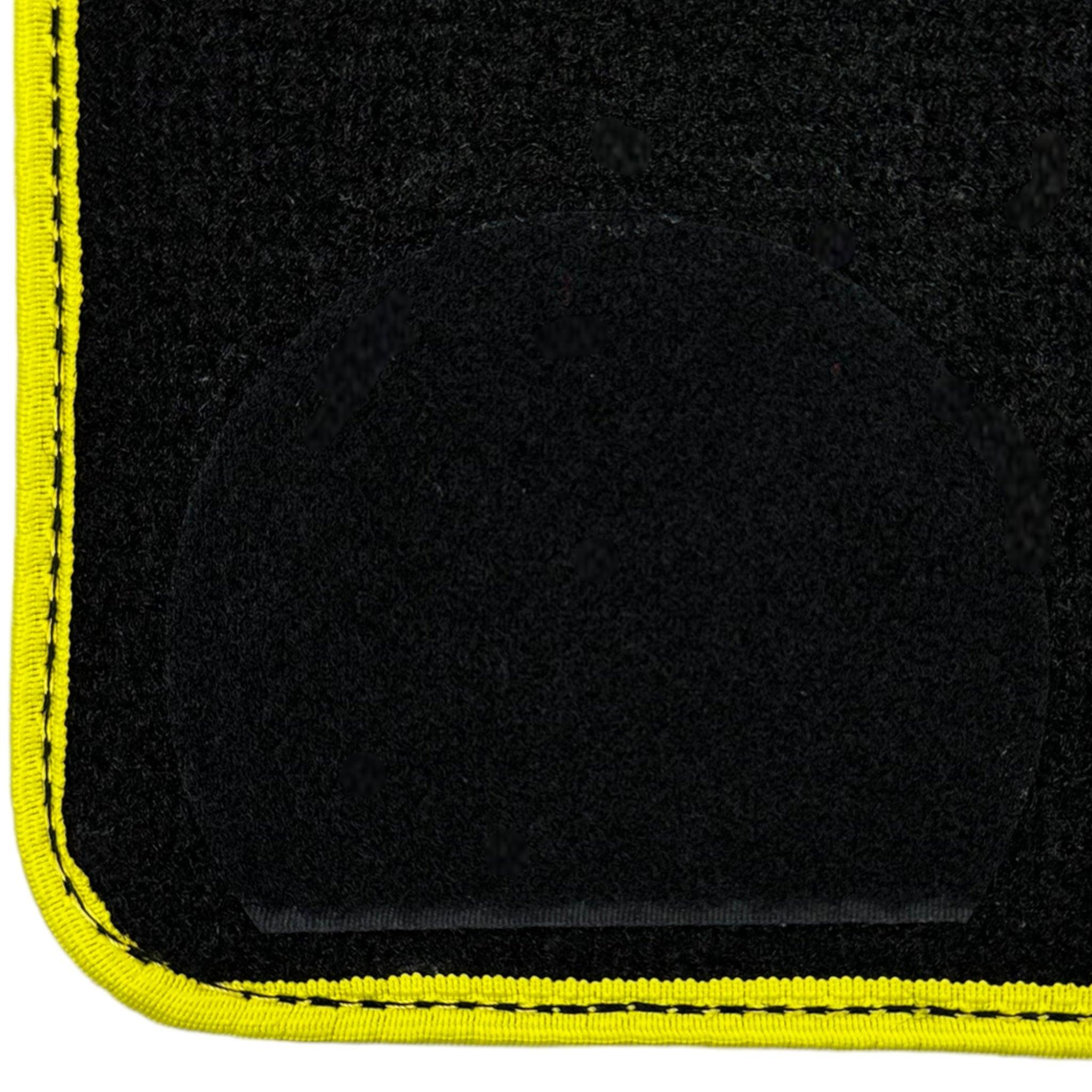 Black Floor Mats For BMW 3 Series F34 GT 2013-2020 | Yellow Trim - AutoWin