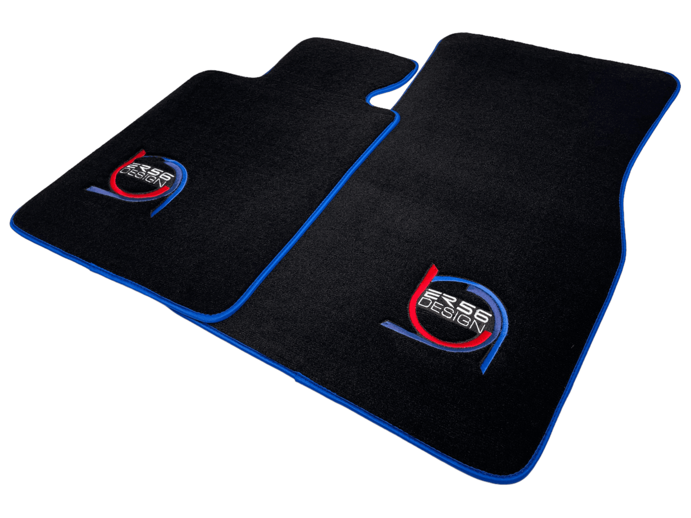 Black Floor Mats For BMW 3 Series G21 5-door Wagon ER56 Design Limited Edition Blue Trim - AutoWin