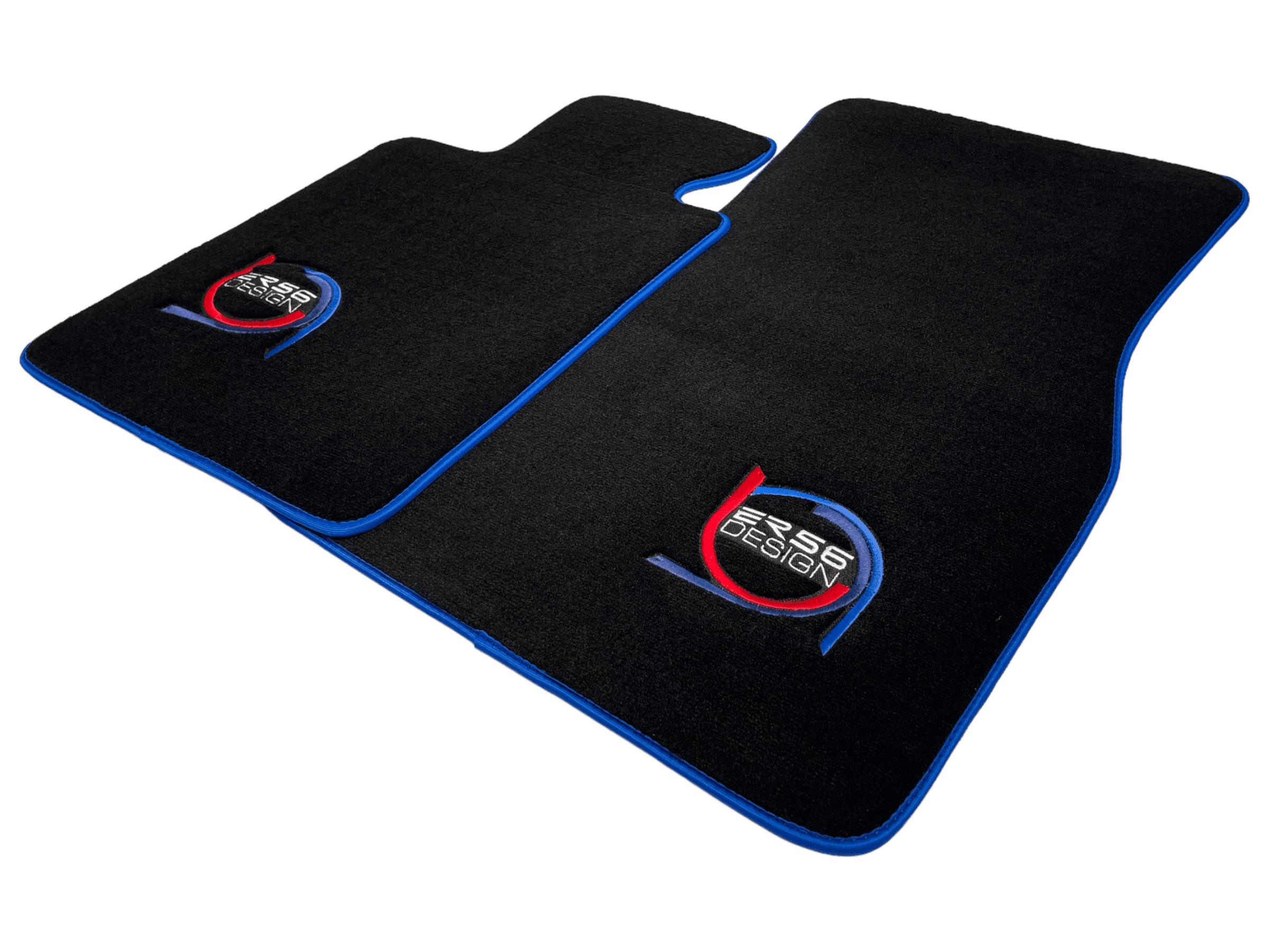 Black Floor Mats For BMW 3 Series G21 5-door Wagon ER56 Design Limited Edition Blue Trim - AutoWin