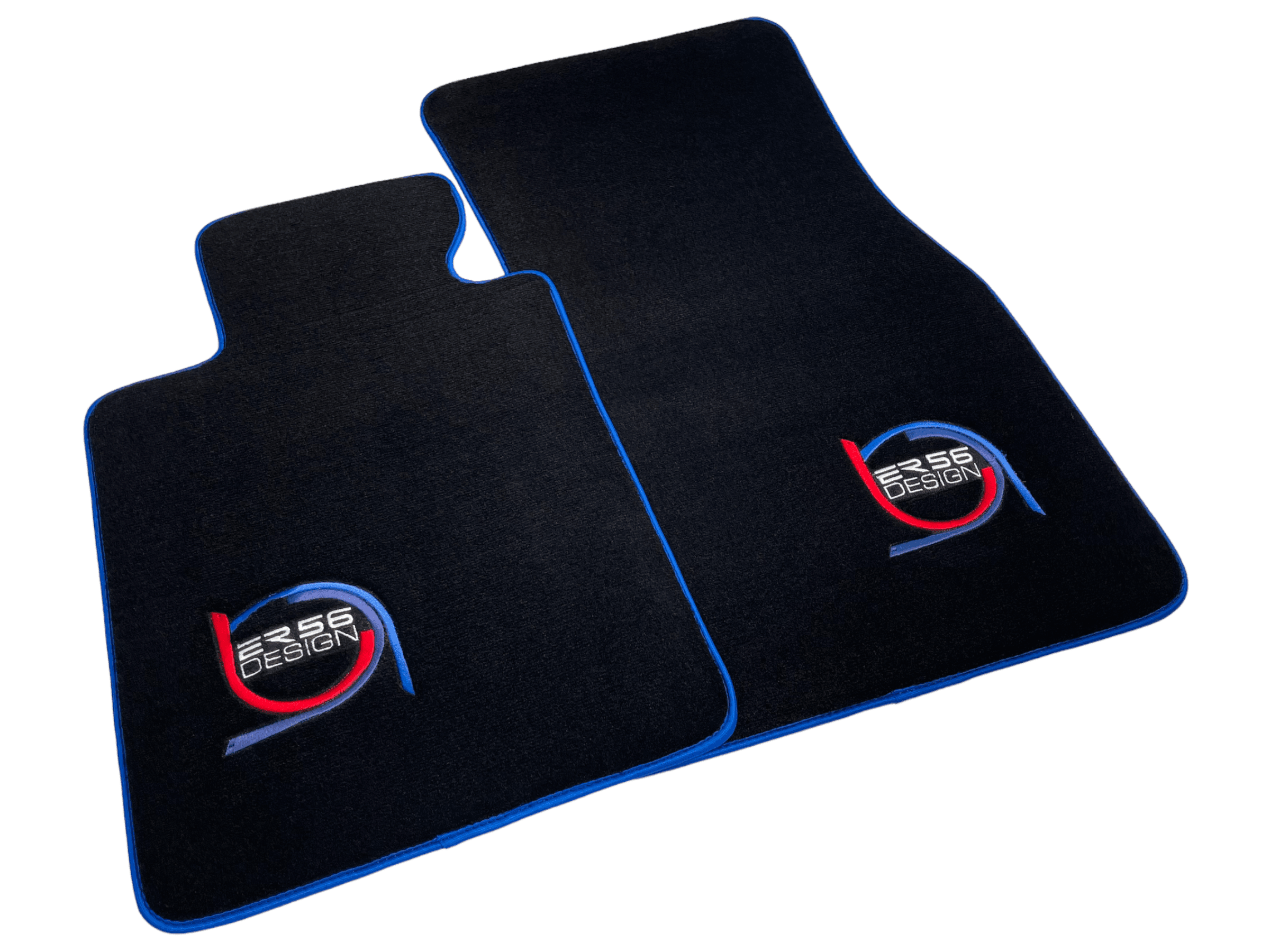 Black Floor Mats For BMW 3 Series G21 5-door Wagon ER56 Design Limited Edition Blue Trim - AutoWin