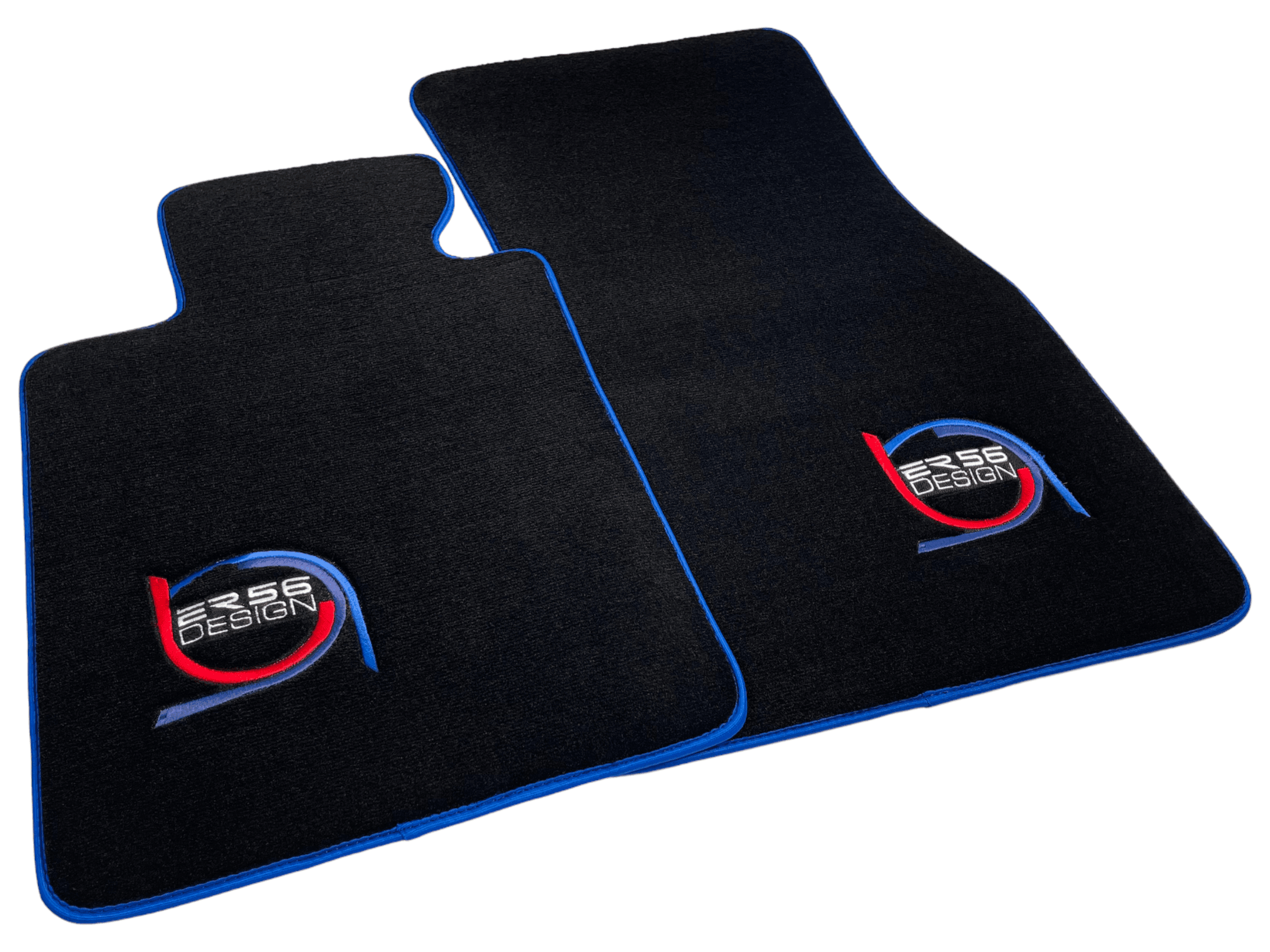 Black Floor Mats For BMW 3 Series G21 5-door Wagon ER56 Design Limited Edition Blue Trim - AutoWin