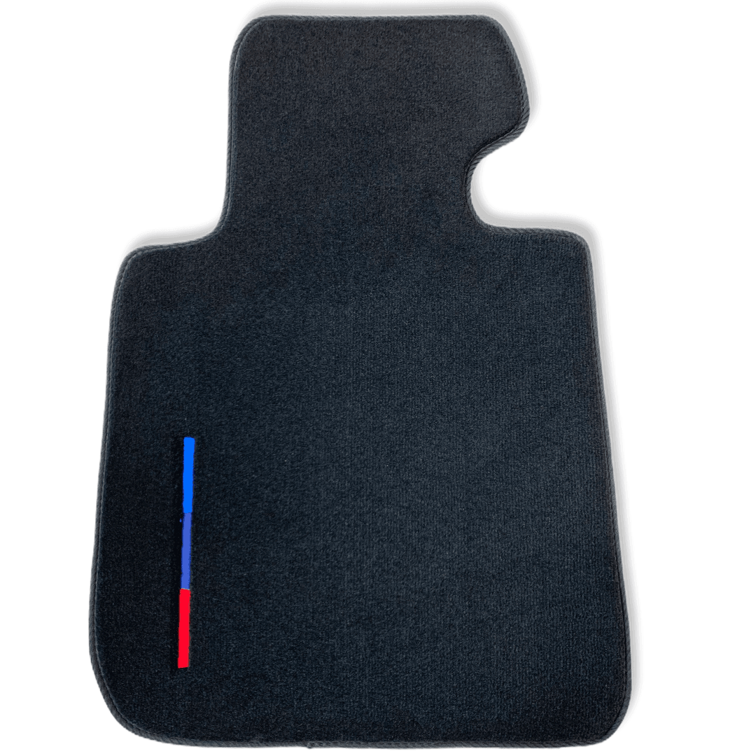Black Floor Mats For BMW 4 Series F33 With Color Stripes Tailored Set Perfect Fit - AutoWin