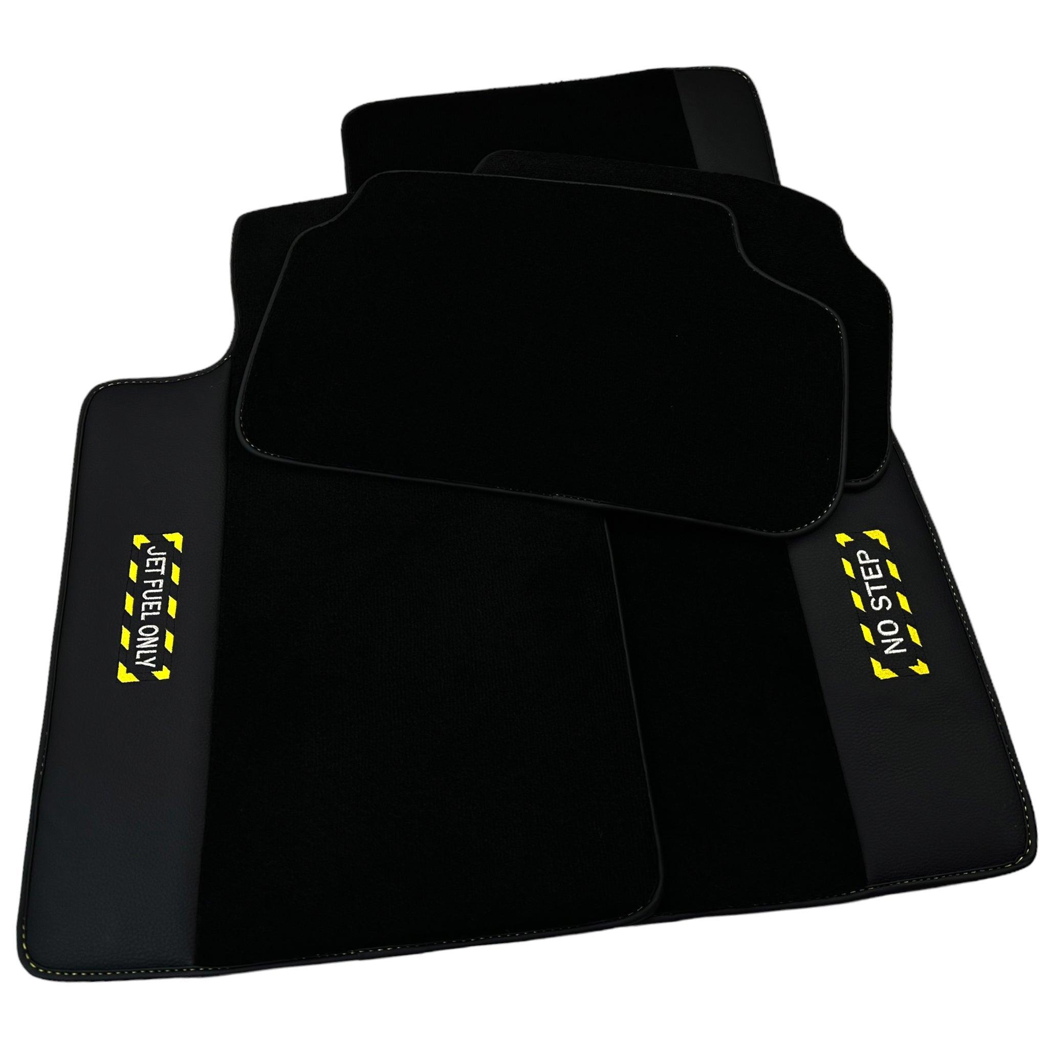Black Floor Mats For BMW 5 Series F07 Gt | Fighter Jet Edition - AutoWin