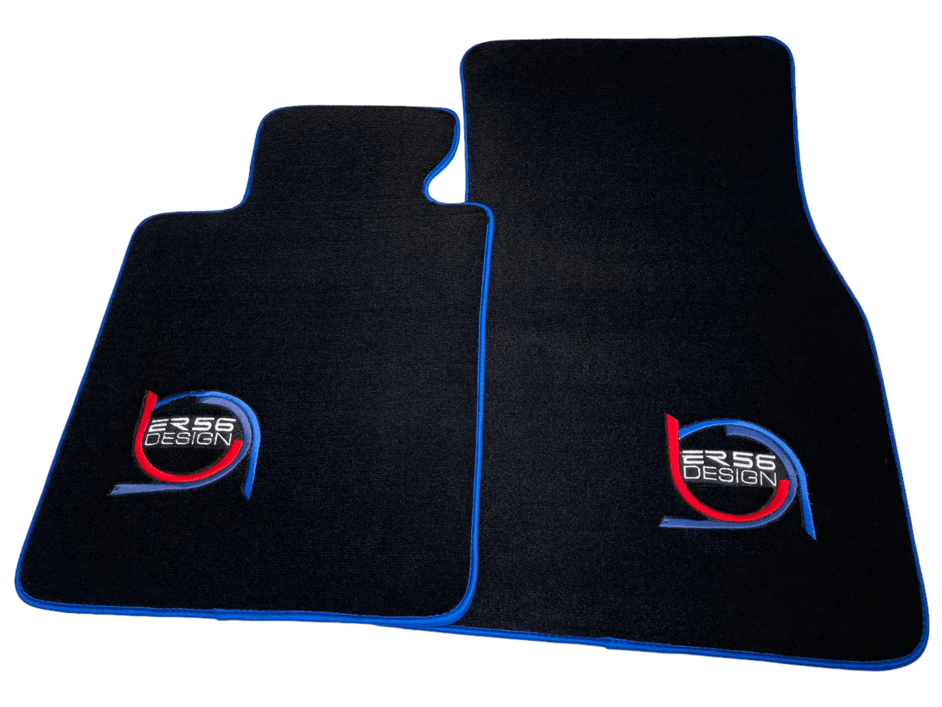Black Floor Mats For BMW 7 Series E38 ER56 Design Limited Edition Blue Trim - AutoWin