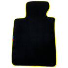 Black Floor Mats For BMW 7 Series E66 | Yellow Trim AutoWin Brand - AutoWin