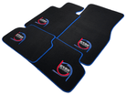 Black Floor Mats For BMW 8 Series E31 2-door Coupe ER56 Design Limited Edition Blue Trim - AutoWin
