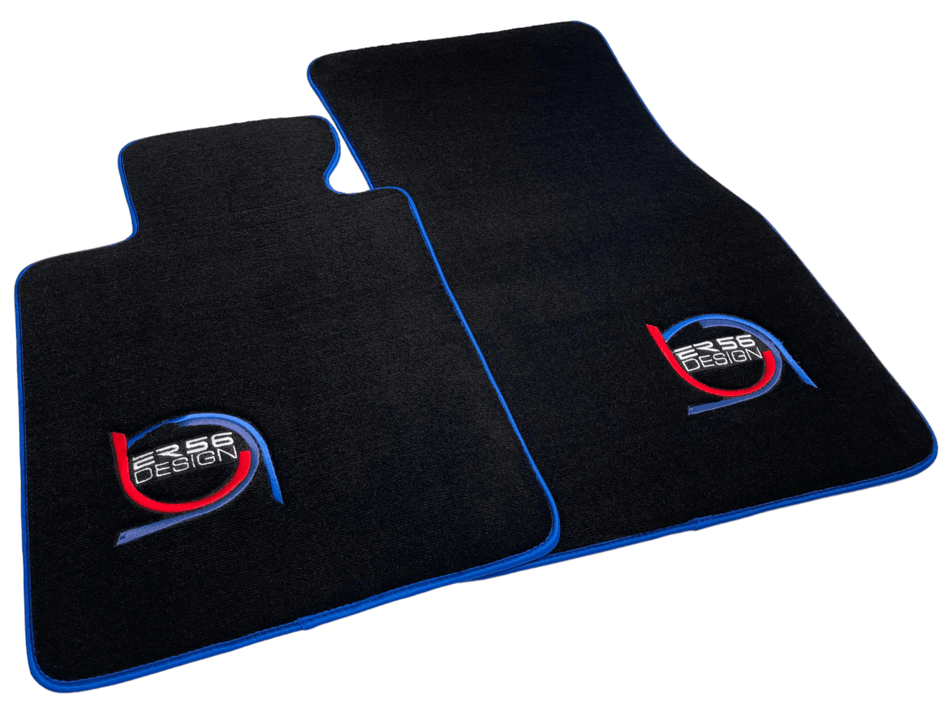 Black Floor Mats For BMW M3 E93 ER56 Design Limited Edition Blue Trim - AutoWin