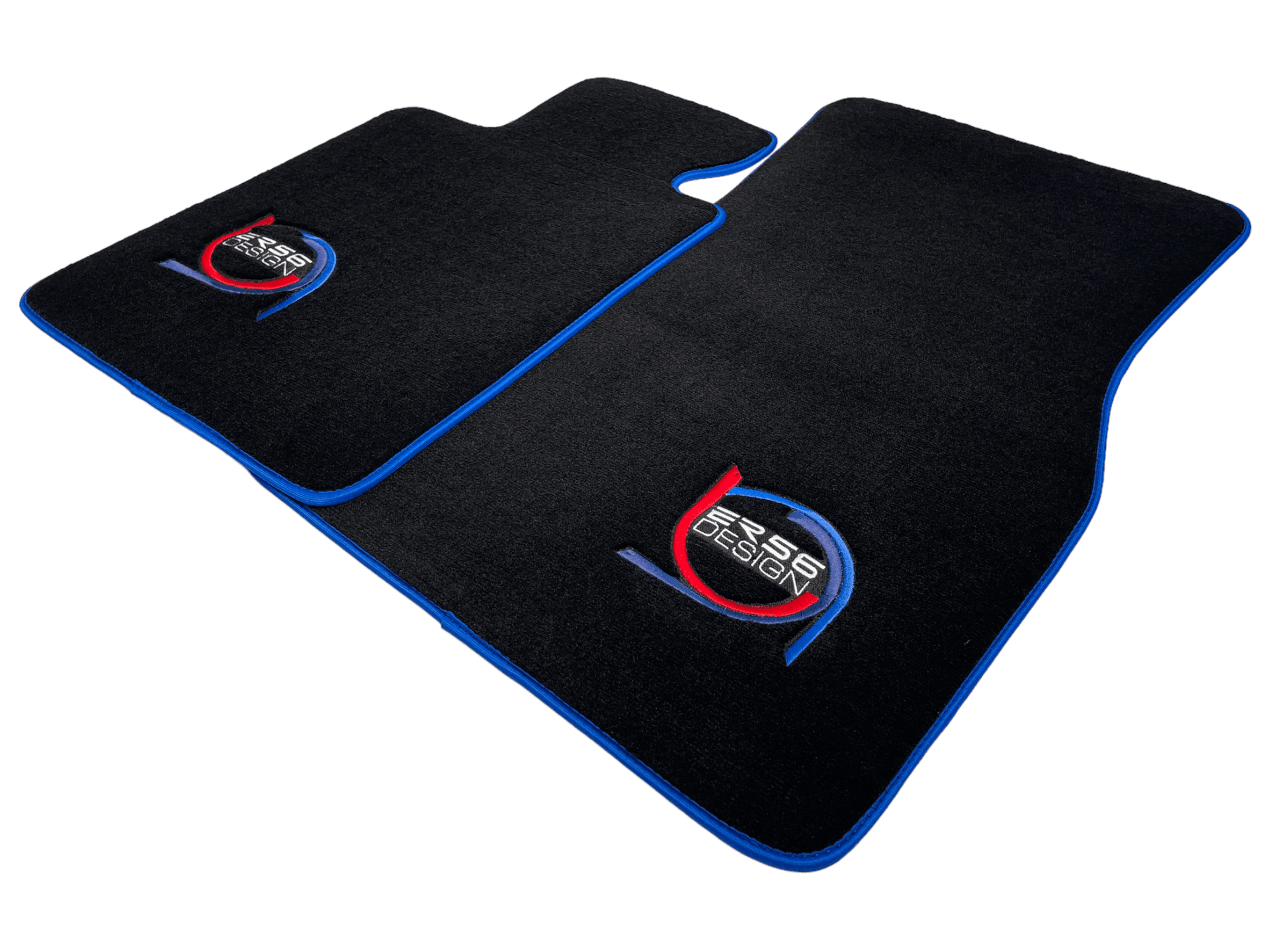 Black Floor Mats For BMW M6 E63 Coupe ER56 Design Limited Edition Blue Trim - AutoWin