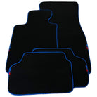 Black Floor Mats For BMW M8 Series Convertible F91 | Blue Trim AutoWin Brand - AutoWin