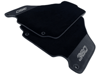 Black Floor Mats For Ferrari 360 Modena 1999-2005 With Carbon Fiber Leather - AutoWin