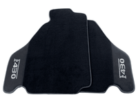 Black Floor Mats For Ferrari F430 2004-2009 With Alcantara Leather - AutoWin