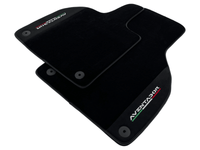 Black Floor Mats for Lamborghini Aventador With Alcantara Leather - AutoWin