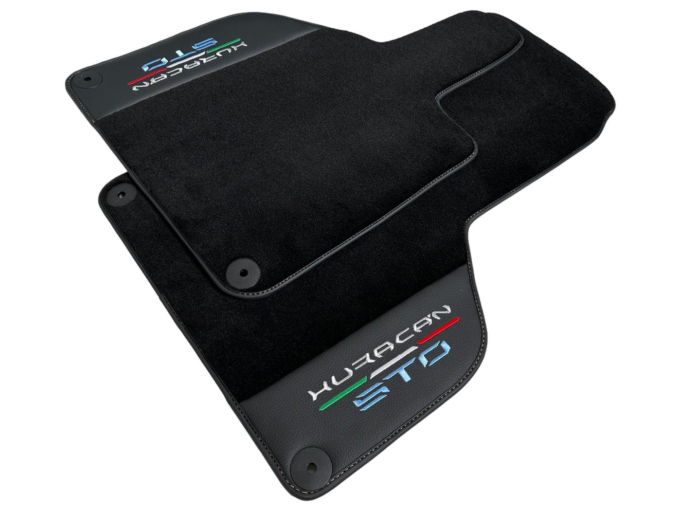 Black Leather Floor Mats for Lamborghini Huracan STO - USA | FedEx Express