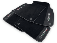 Black Floor Mats For Lamborghini Urus With Alcantara Leather - AutoWin
