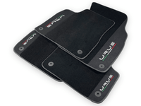 Black Floor Mats For Lamborghini Urus With Alcantara Leather - AutoWin