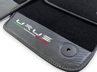 Black Floor Mats For Lamborghini Urus With Carbon Fiber Leather - AutoWin