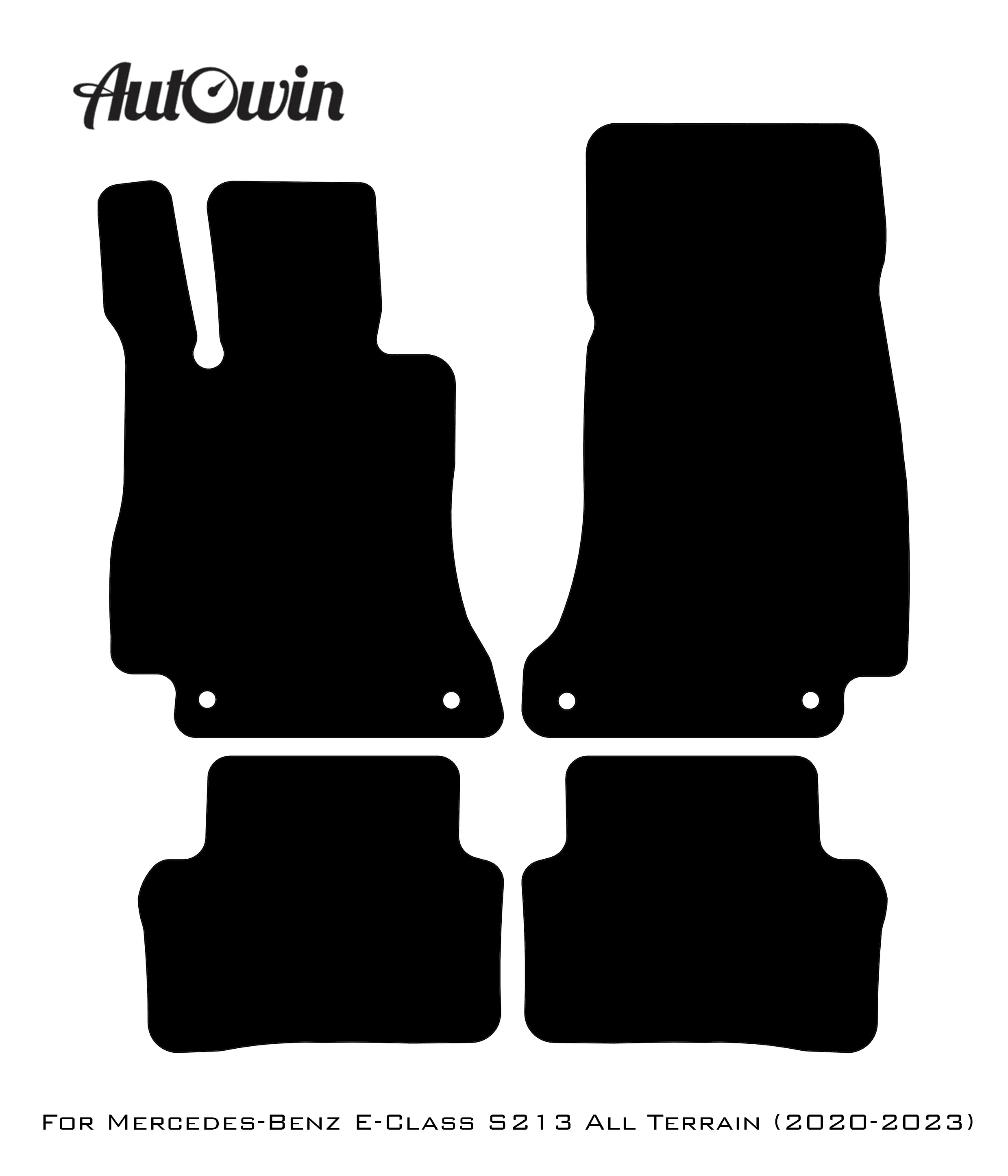 Black Floor Mats For Mercedes Benz E-Class S213 All Terrain (2020-2023) | AutoWin Edition - AutoWin