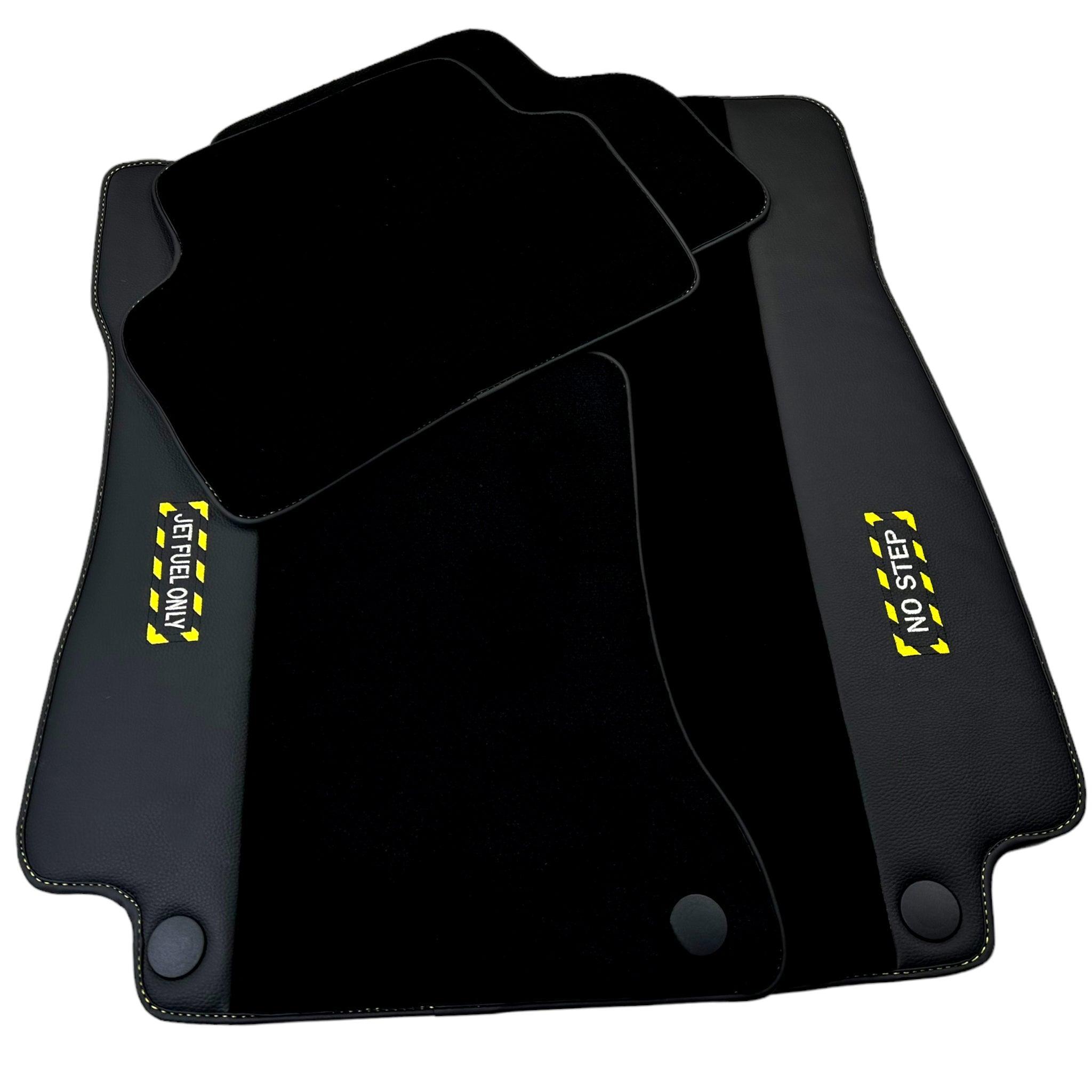 Black Floor Mats For Mercedes Benz EQA-Class H243 (2021-2023) | Fighter Jet Edition - AutoWin