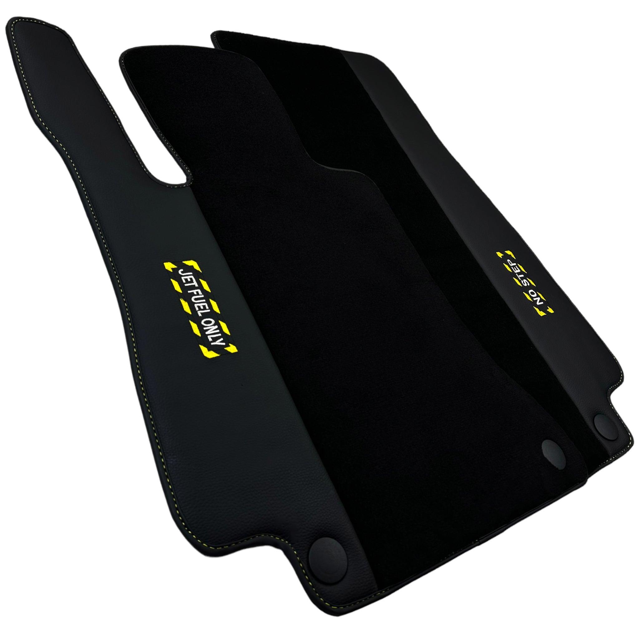 Black Floor Mats For Mercedes Benz EQA-Class H243 (2021-2023) | Fighter Jet Edition - AutoWin