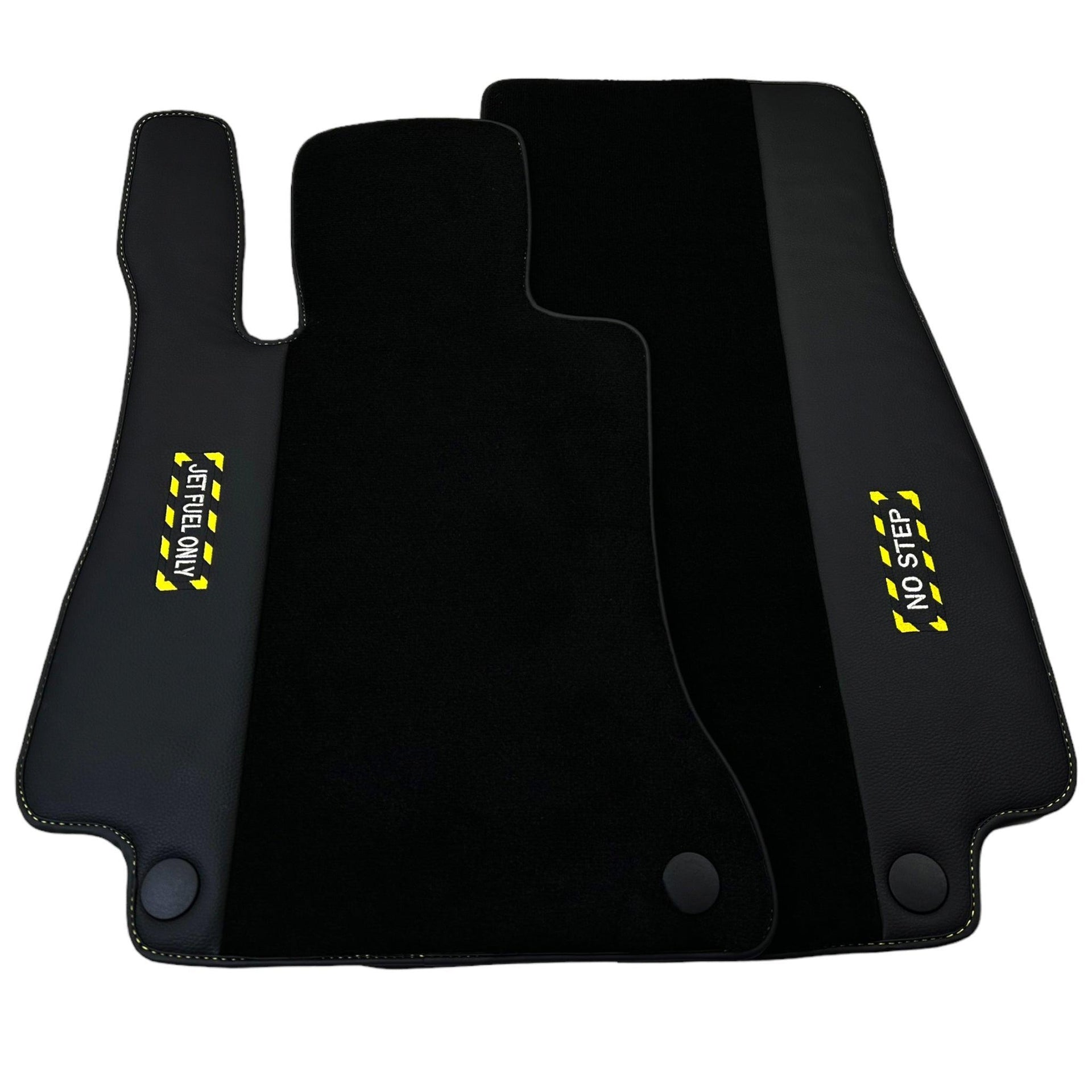 Black Floor Mats For Mercedes Benz S-Class W220 (1998-2005) Short Wheelbase | Fighter Jet Edition - AutoWin