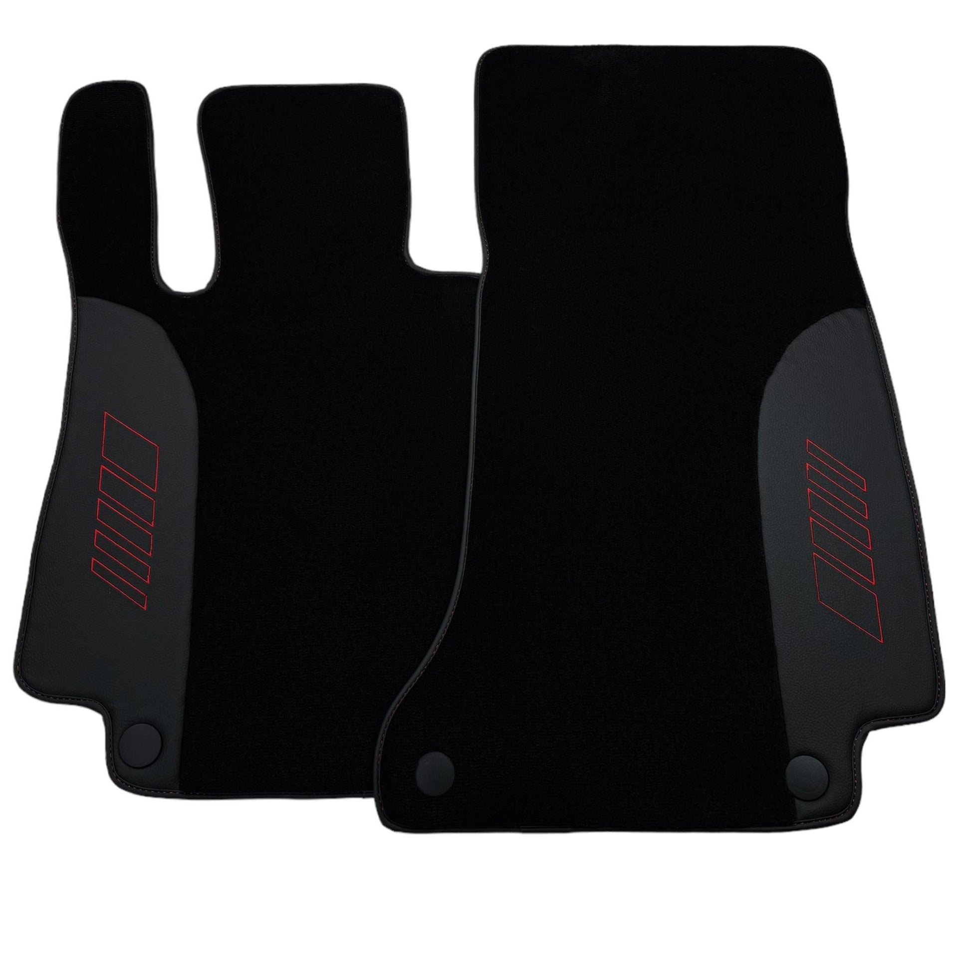 Black Floor Mats For Mercedes Benz V-Class 447 Front (2014-2019) | AutoWin Edition - AutoWin