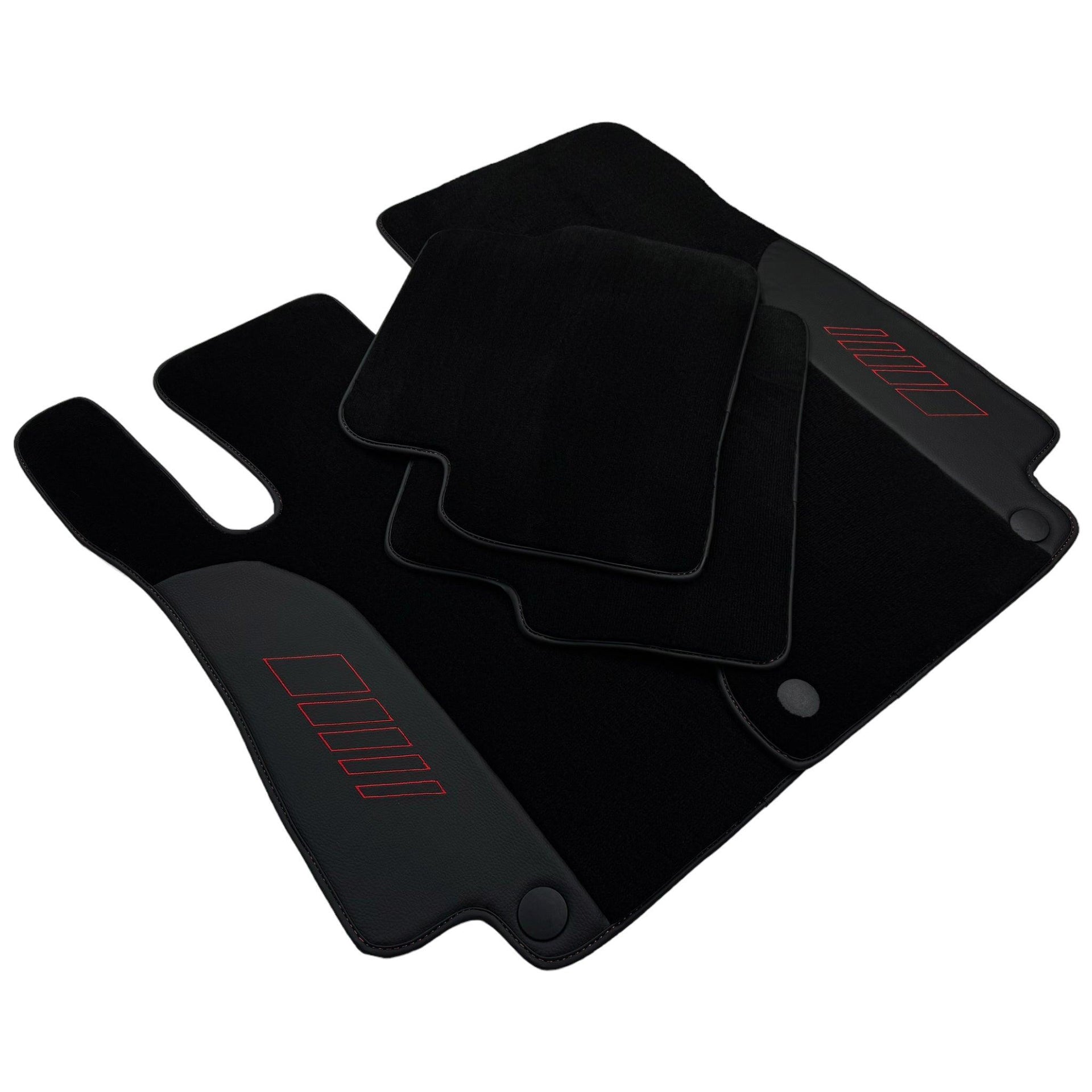 Black Floor Mats For Mercedes Benz V-Class 447 Front (2014-2019) | AutoWin Edition - AutoWin