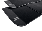 Black Floor Mats For Rolls Royce Black Badge Ghost Fluorescent Logo - AutoWin