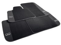 Black Floor Mats for Rolls Royce Shadow 1965-1977 Fluorescent - AutoWin