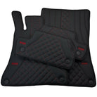 Black Leather Floor Mats For Mercedes Benz E-Class S210 Estate 4Matic (1996-2003) | ER56 Design - AutoWin