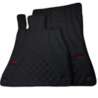 Black Leather Floor Mats For Mercedes Benz E-Class S210 Estate 4Matic (1996-2003) | ER56 Design - AutoWin