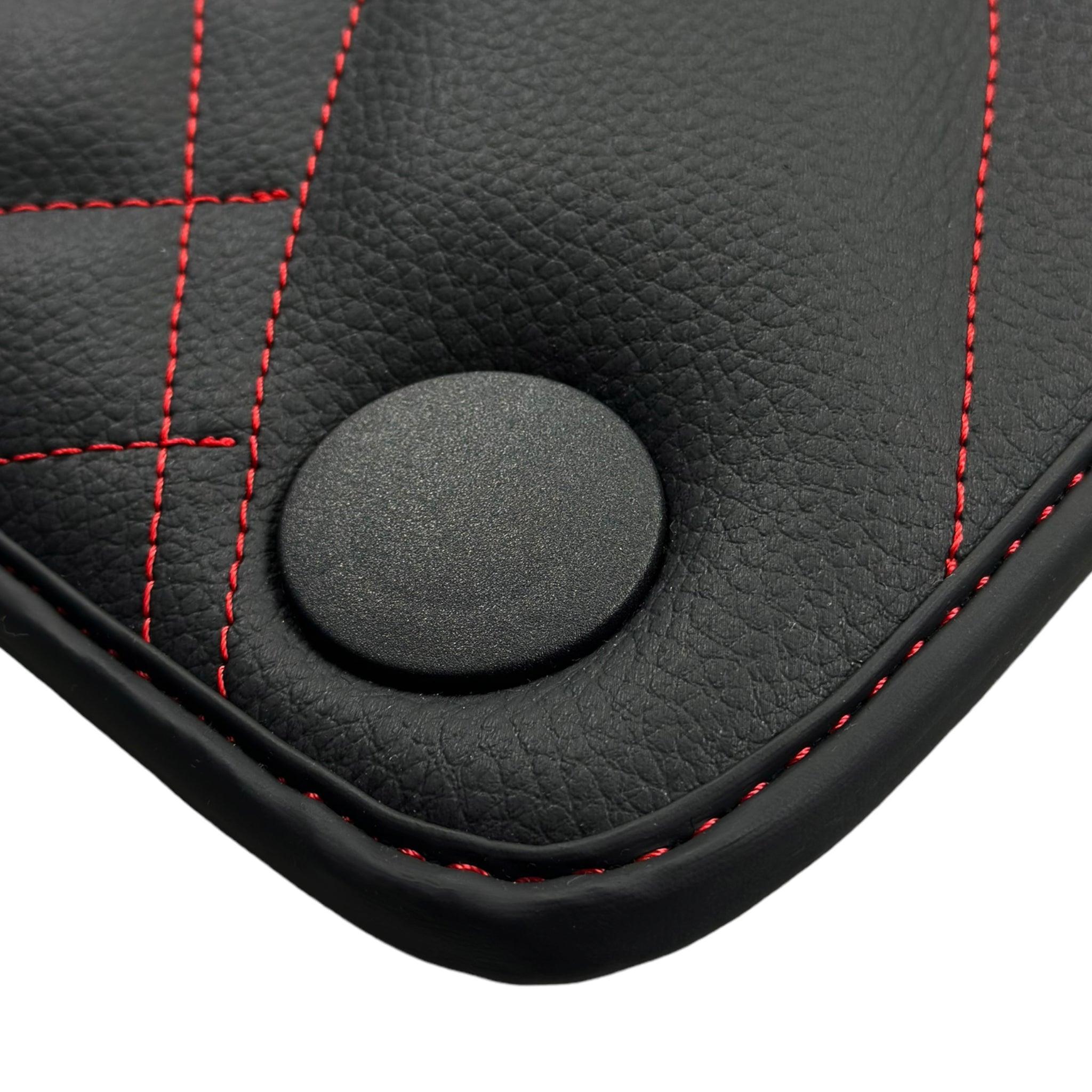 Black Leather Floor Mats For Mercedes Benz EQA-Class H243 (2021-2023) | ER56 Design - AutoWin