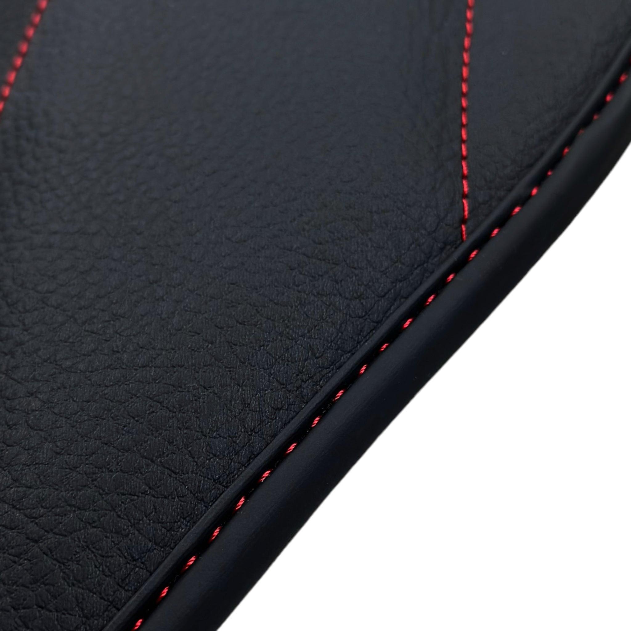 Black Leather Floor Mats For Mercedes Benz EQA-Class H243 (2021-2023) | ER56 Design - AutoWin