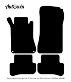 Black Luxury Floor Mats For Mercedes Benz C-Class CL203 Coupe (2000-2008) | ER56 Design - AutoWin