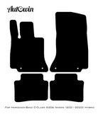 Black Luxury Floor Mats For Mercedes Benz C-Class S206 Wagon (2021-2023) Hybrid | ER56 Design - AutoWin