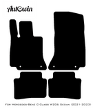Black Luxury Floor Mats For Mercedes Benz C-Class W206 Sedan (2021-2023) | ER56 Design - AutoWin