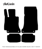 Black Luxury Floor Mats For Mercedes Benz E-Class C238 Coupe (2017-2023) | ER56 Design - AutoWin