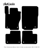 Black Luxury Floor Mats For Mercedes Benz GLE-Class W166 Allrounder (2015-2019) | ER56 Design - AutoWin