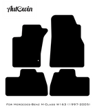 Black Luxury Floor Mats For Mercedes Benz M-Class W163 (1997-2005) | ER56 Design - AutoWin