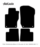 Black Luxury Floor Mats For Mercedes Benz M-Class W164 (2005-2011) | ER56 Design - AutoWin