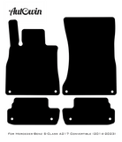 Black Luxury Floor Mats For Mercedes Benz S-Class A217 Convertible (2014-2023) | ER56 Design - AutoWin