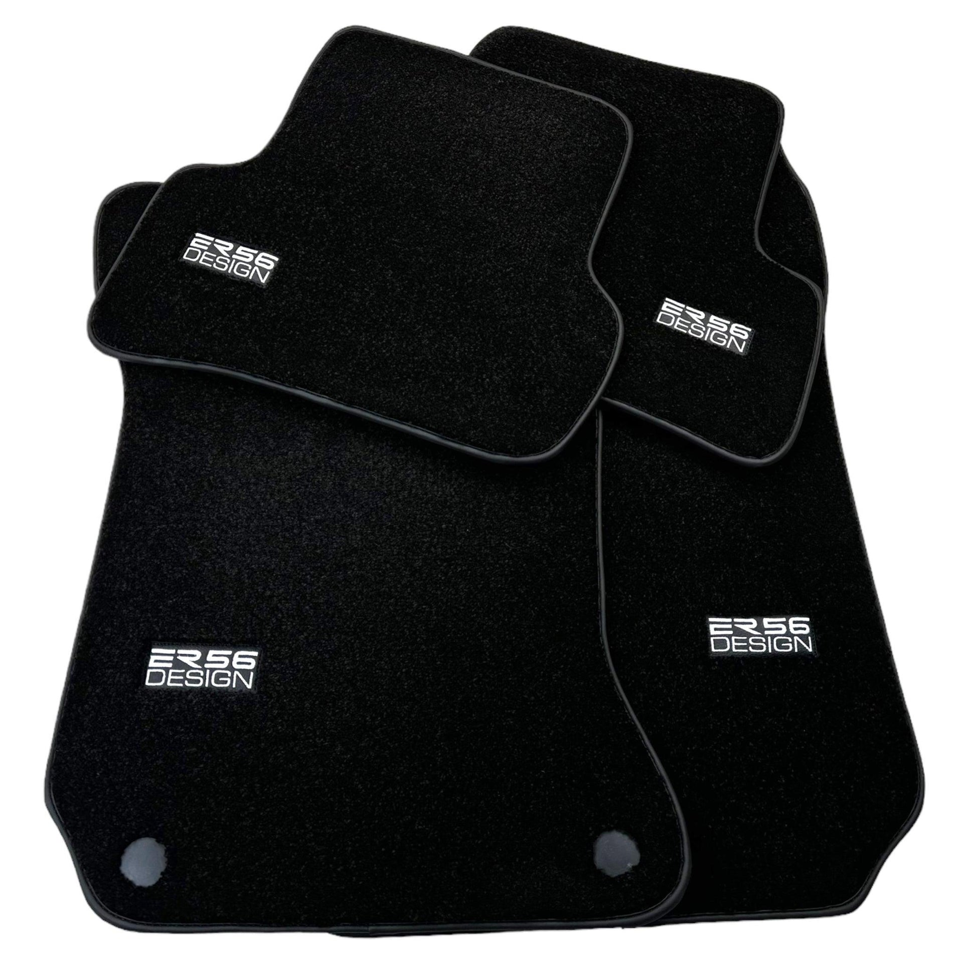 Black Luxury Floor Mats For Mercedes Benz V-Class 447 Front (2019-2023) | ER56 Design - AutoWin
