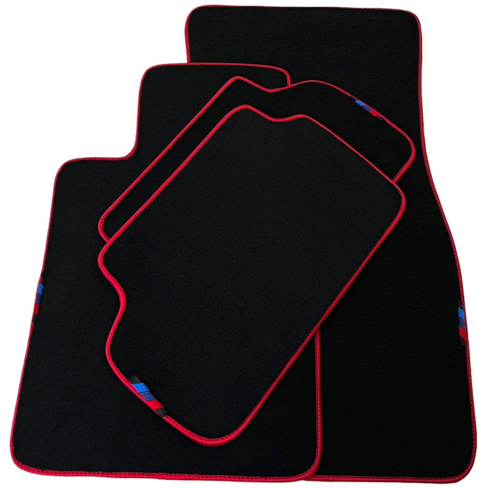 Black Mats For BMW 1 Series F21 3-door Hatchback | Red Trim - AutoWin