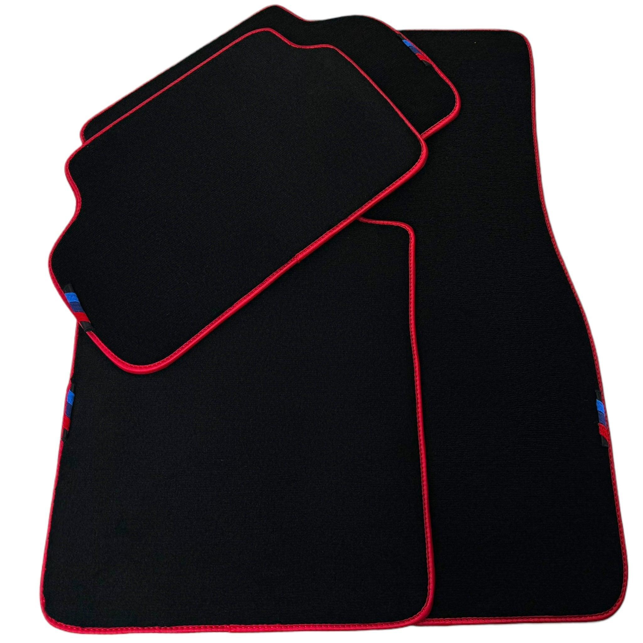 Black Mats For BMW 1 Series F21 3-door Hatchback | Red Trim - AutoWin