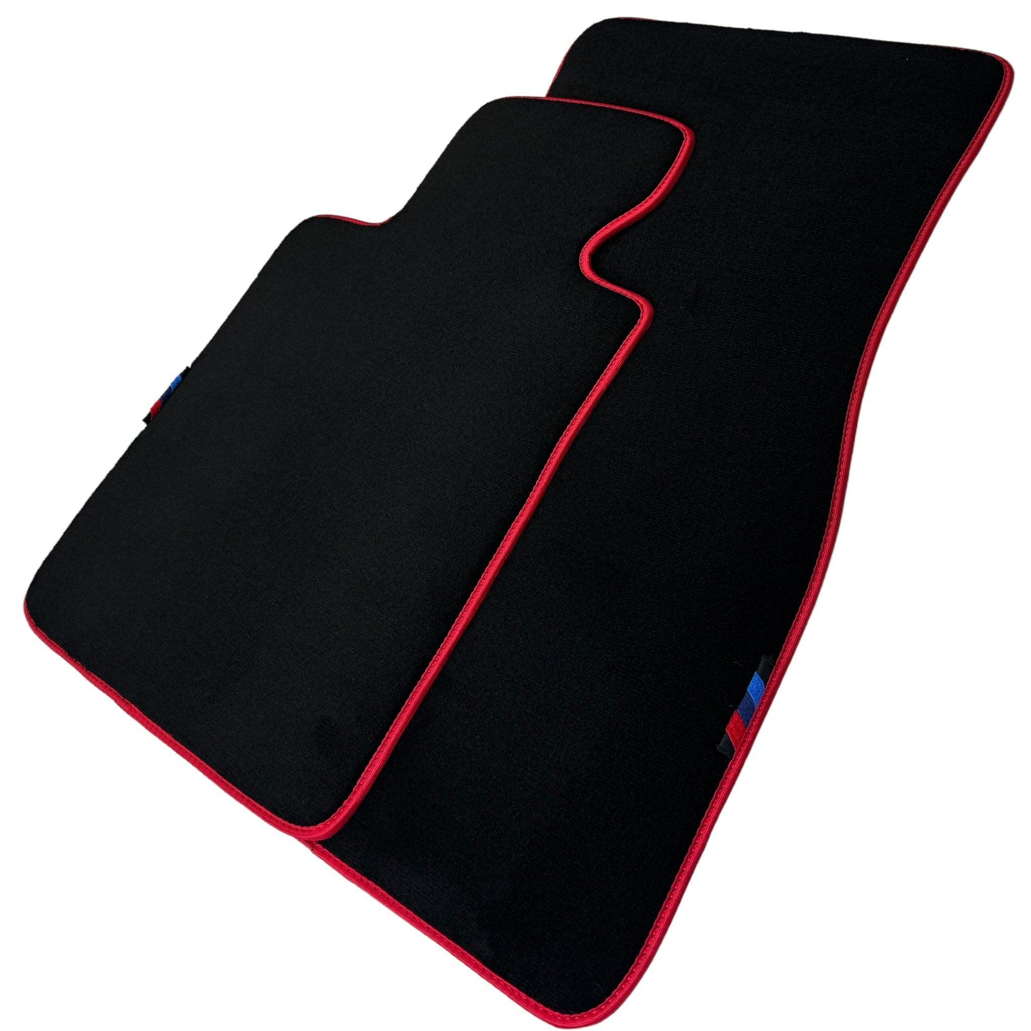 Black Mats For BMW 1 Series F21 3-door Hatchback | Red Trim - AutoWin
