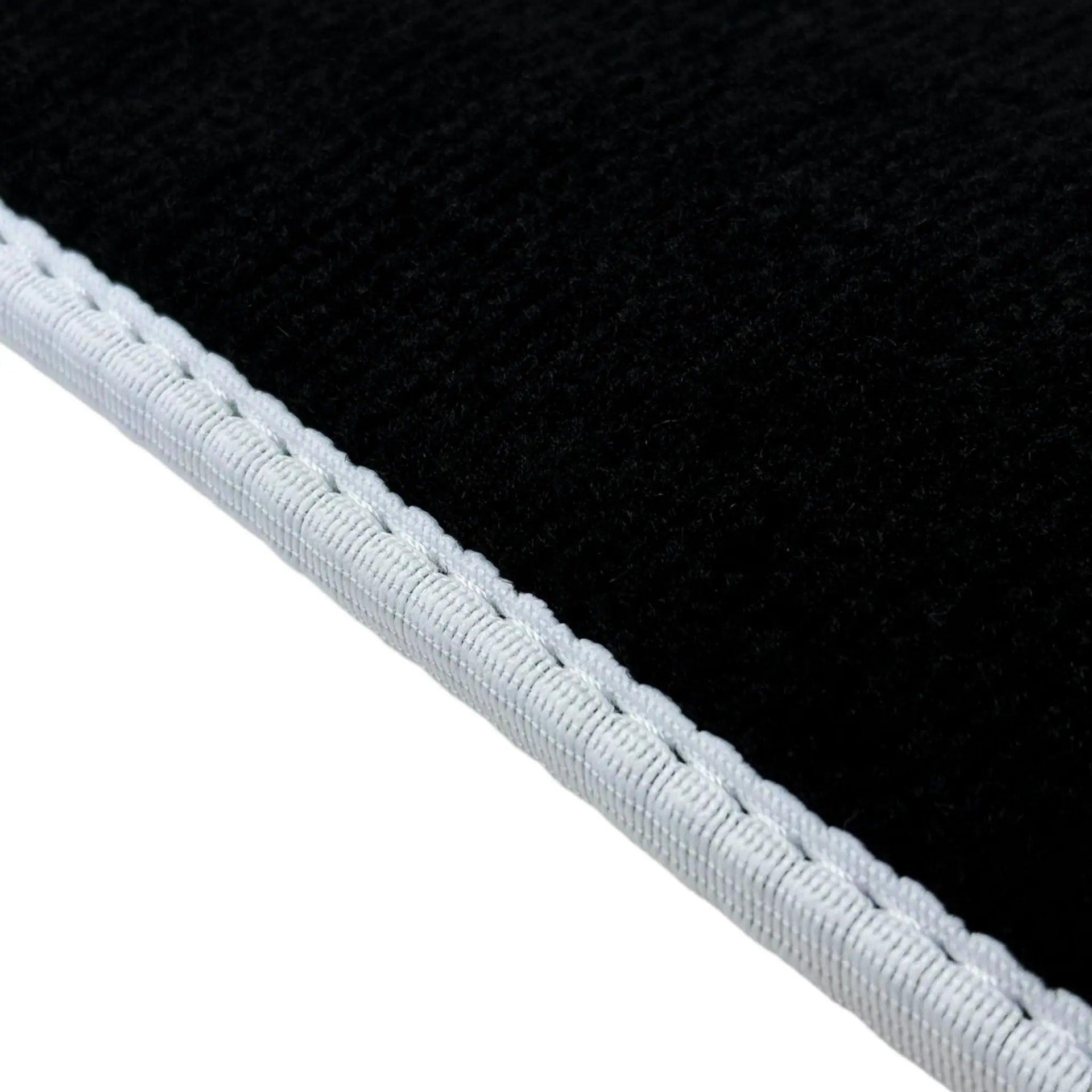 Black Mats For BMW 3 Series E30 2-doors Coupe | White Trim - AutoWin